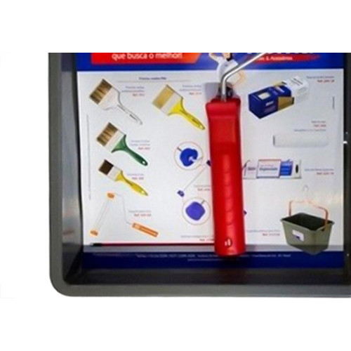 Kit Pintura Roma Rolo Sem Respingo + Suporte + Bandeja - Kit C/6 Pecas