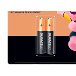 Pilha Duracell Alcalina Palito Aaa Cartela Com 2 Pecas