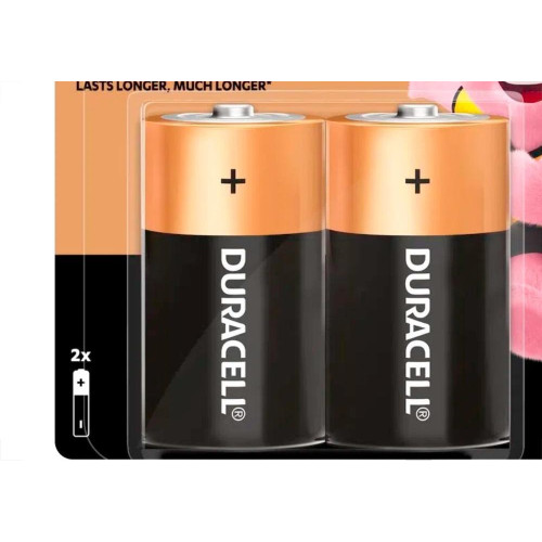 Pilha Duracell Alcalina Grande D Cartela Com 2 Pecas