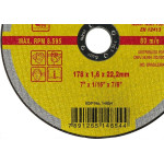 Disco Aco Inox Starrett - 7''X1/6''X7/8'' - Fino 1,6Mm - Dac180-24 - Kit C/12 Pecas