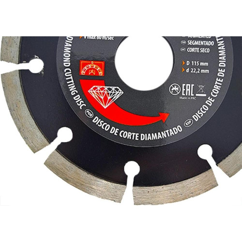 Disco Diamantado Sparta Segmentado Seco 115Mm X 22,2Mm - 7310555