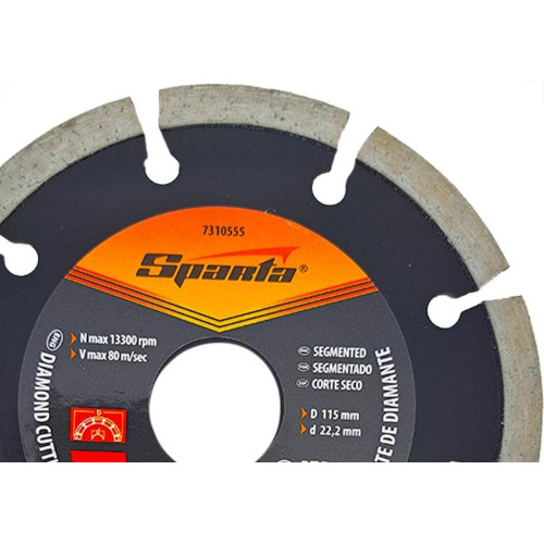 Disco Diamantado Sparta Segmentado Seco 115Mm X 22,2Mm - 7310555