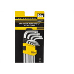 Chave Torx Eda Tipo ''L'' Jogo Com 9 Pecas Extra Longa T10 A T50 - 9Ro