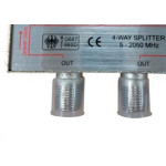 Divisor Cabo Coaxial Blindado Aubor 4X75 Digital 2050Mhz