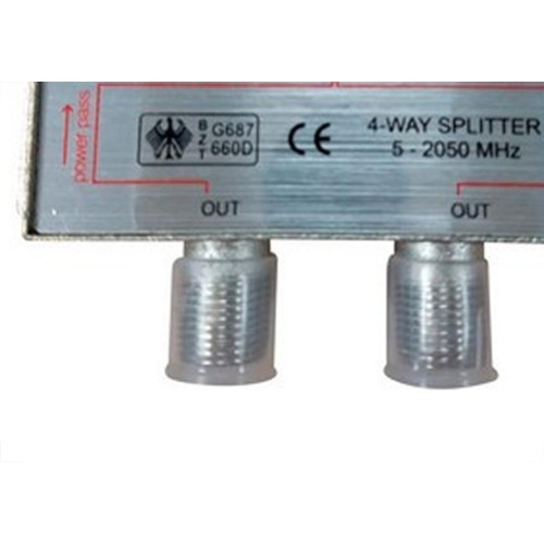 Divisor Cabo Coaxial Blindado Aubor 4X75 Digital 2050Mhz