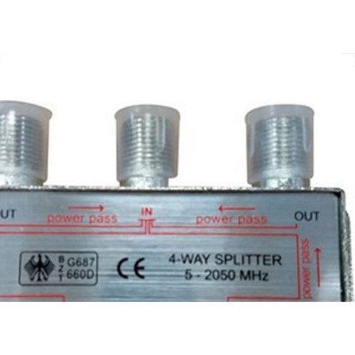 Divisor Cabo Coaxial Blindado Aubor 4X75 Digital 2050Mhz