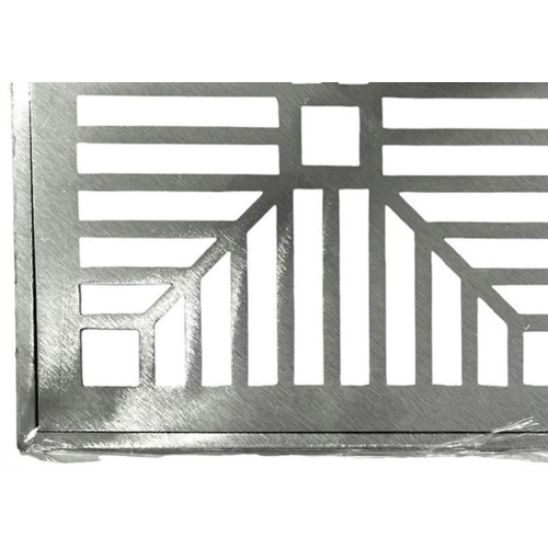 Grelha De Aluminio Com Porta Grelha Quadrada 25X25Cm