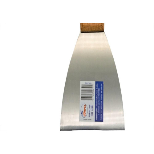 Espatula Compel Aco Inox Cabo Madeira 60Mm - Kit C/6 Pecas