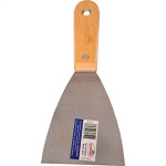 Espatula Compel Aco Inox Cabo Madeira 80Mm - Kit C/6 Pecas