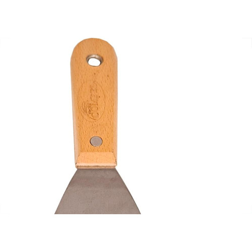 Espatula Compel Aco Inox Cabo Madeira 80Mm - Kit C/6 Pecas