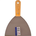 Espatula Compel Aco Inox Cabo Madeira 120Mm - Kit C/6 Pecas