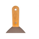 Espatula Compel Aco Inox Cabo Madeira 120Mm - Kit C/6 Pecas