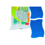 Esponja Scotch Brite Dupla Face Nao Risca Azul Com 3 Pecas