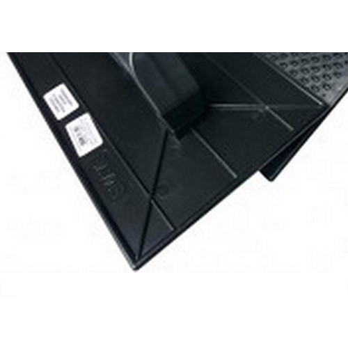 Desempenadeira Pvc Emave Preta Corrugada 18 X30Cm - Kit C/6 Pecas