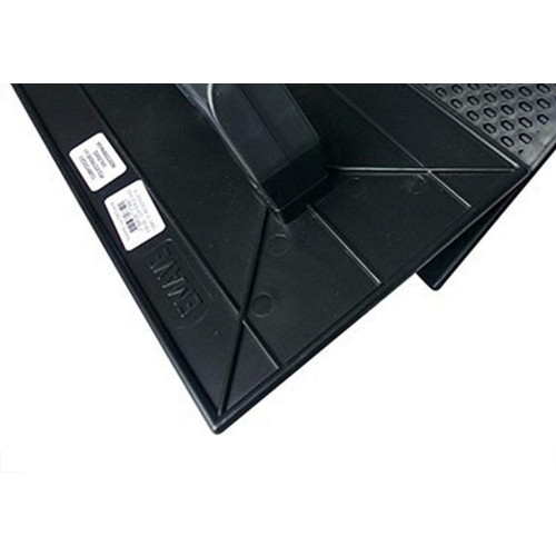 Desempenadeira Pvc Emave Preta Corrugada 22 X34Cm - Kit C/6 Pecas