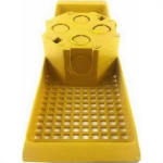 Suporte Laje Emave Com Caixa 25Cm Piso Amarelo - Kit C/10 Pecas