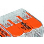 Conector Wago Emenda 3 Polos - 4Mm - 32A. - 221-413 Cartela Com 4 Pecas