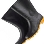 Bota Galocha Pega Forte Preta/Amarela 323 No.34/35 Com Meia