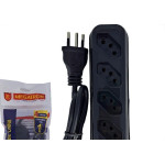Filtro Linha Megatron 4 Tomadas 2 Polos + Terra Preto