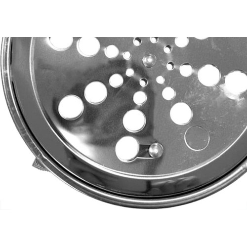 Grelha Aco Inox Redonda Overtime 15X15Cm Com Fecho + Caixilho
