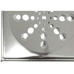 Grelha Aco Inox Quadrada Overtime 10X10Cm Com Fecho + Caixilho
