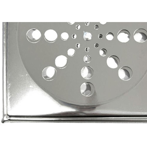 Grelha Aco Inox Quadrada Overtime 10X10Cm Com Fecho + Caixilho