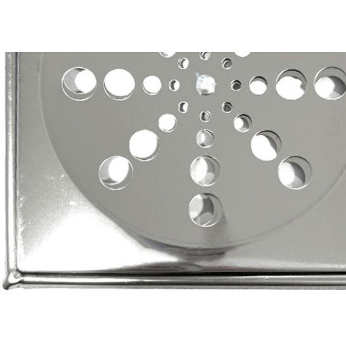 Grelha Aco Inox Quadrada Overtime 15X15Cm Com Fecho + Caixilho