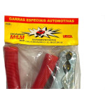 Garra Bateria Com Manopla 500A. 1 Par Vermelha+Preta