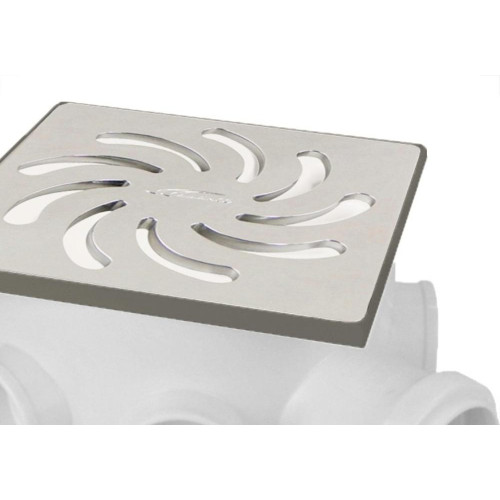 Caixa Sifonada Amanco 15X15 Quadrada Grelha De Aluminio No.26 - 20778