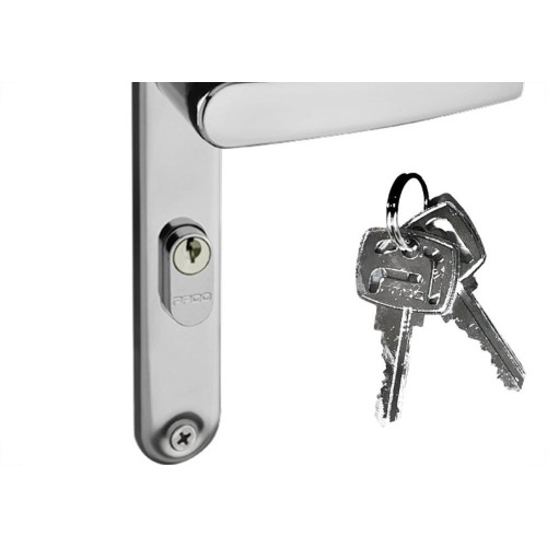 Fechadura Pado Concept Zamac Perfil 500 Externa Estreita Cromada