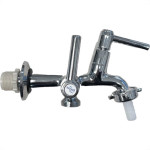 Torneira Maquina De Lavar/Tanque Metal Bognar 1131 Soft - C-29 - 1/2'' E 3/4'' Cromada - 1/4 Volta