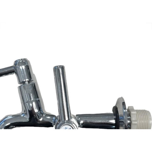 Torneira Maquina De Lavar/Tanque Metal Bognar 1131 Soft - C-29 - 1/2'' E 3/4'' Cromada - 1/4 Volta