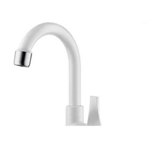 Torneira Lavatorio Abs Herc Twist Bica Alta Branca 2960 - 1/4 De Volta