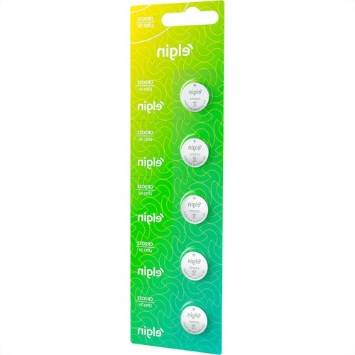 Pilha Elgin Bateria 3V. Litio Cromado-2032 Cartela Com 5 Pecas