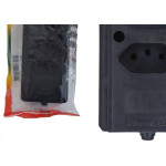 Tomada Barra Interneed 2 Polos +Terra Preta 10A. Tripla
