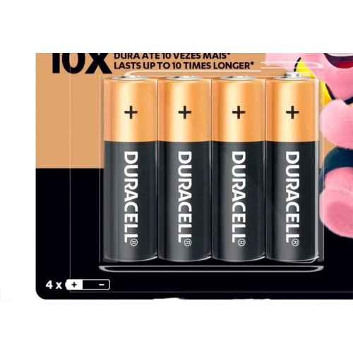 Pilha Duracell Alcalina Pequena Aa Cartela Com 4 Pecas
