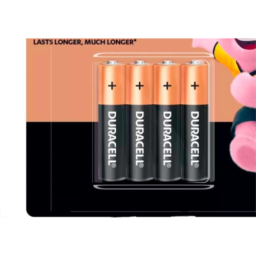 Pilha Duracell Alcalina Palito Aaa Cartela Com 4 Pecas