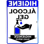 Placa Look 20X30Cm (Alcool Gel Vertical) - Kit C/5 Pecas