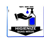 Placa Look 20X30Cm (Alcool Gel Vertical) - Kit C/5 Pecas