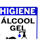 Placa Look 20X30Cm (Alcool Gel Vertical) - Kit C/5 Pecas