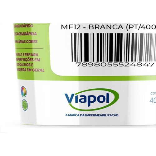 Massa F12 Viapol 400G Branca