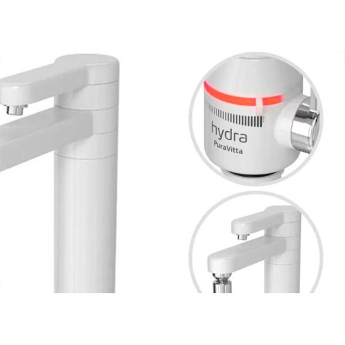 Torneira Eletrica Hydra Com Filtro Puravitta Parede Branca 220V.
