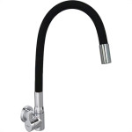 Torneira Gourmet Flex Parede Bica Movel Metal Hydramotion Preta - 1/4 Volta