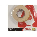 Fita Dupla Face Adere Forte Espuma Branca Decoracao E Artesanato 12Mm X 1,5M