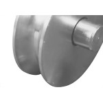 Roldana Para Portao Jocec ''V'' 1.1/2'' Com Eixo E Rolamento - Kit C/2 Pecas