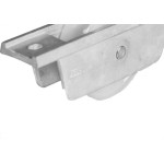 Roldana Para Portao Jocec Nylon ''V'' Com Suporte Aberto De Aluminio 60Mm - Kit C/2 Pecas