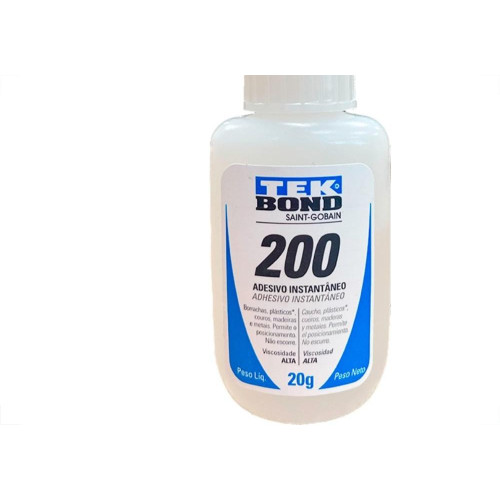 Cola Instantanea Tekbond 200 - Nao Entope - Bico Tipo ''A'' Alta Viscosidade 20G