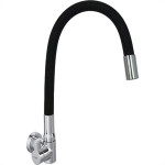 Torneira Gourmet Flex Mesa Bica Movel Metal Hydramotion Cozinha Preta Cromada - 1/4 Volta