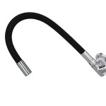 Torneira Gourmet Flex Mesa Bica Movel Metal Hydramotion Cozinha Preta Cromada - 1/4 Volta