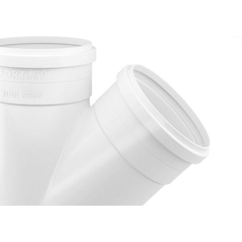Juncao Esgoto Fortlev 50X50Mm - Kit C/10 Pecas